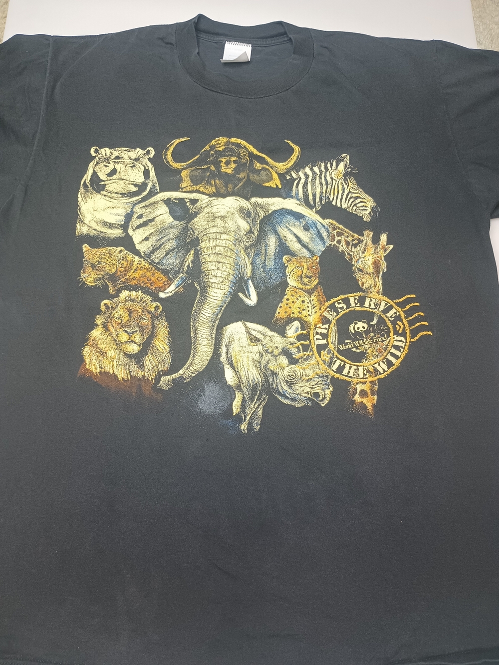 Vintage 1990s World Wildlife Fund "Preserve The Wild" T Shirt Size XL